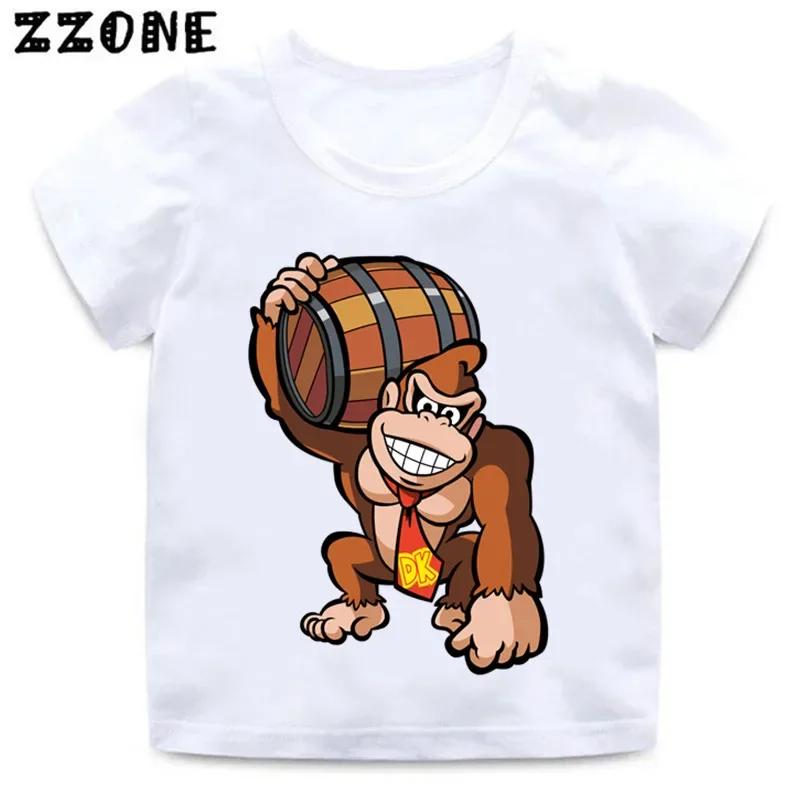 Boys Girls Donkey Kong Country Cartoon T Shirt Kids Super Smash Bros Funny Clothes Children Tops Baby Summer T-shirt,