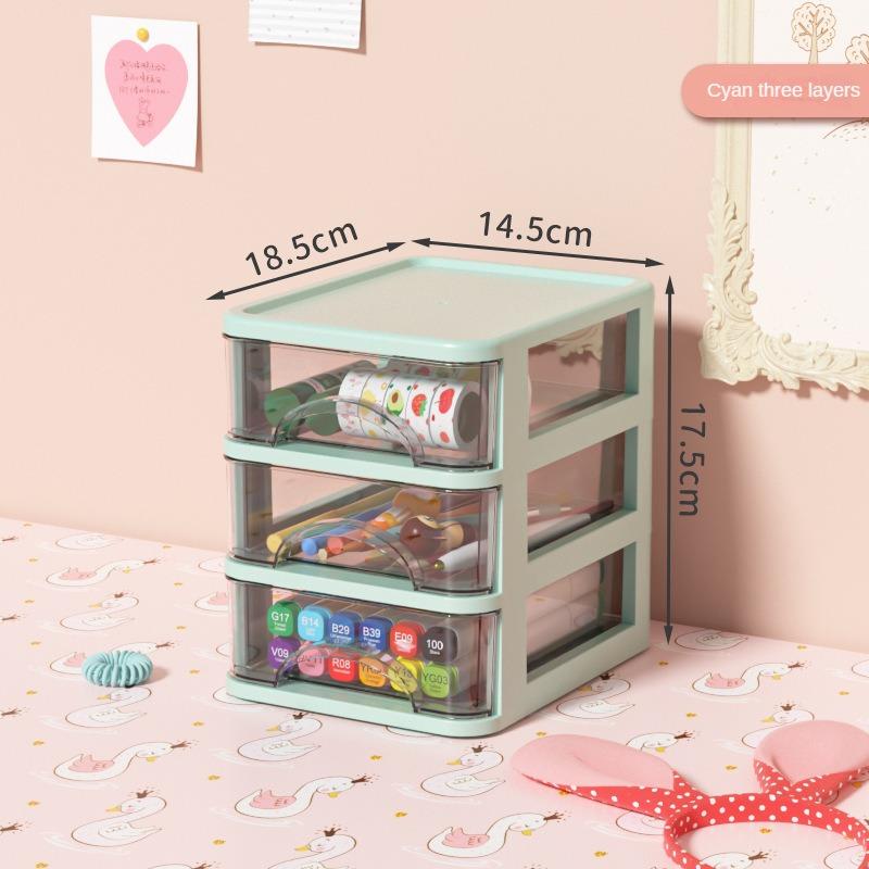 Desktop Drawer Stationery Sundries Storage Box Student Desk Office Children Headwear Barrettes Notebook