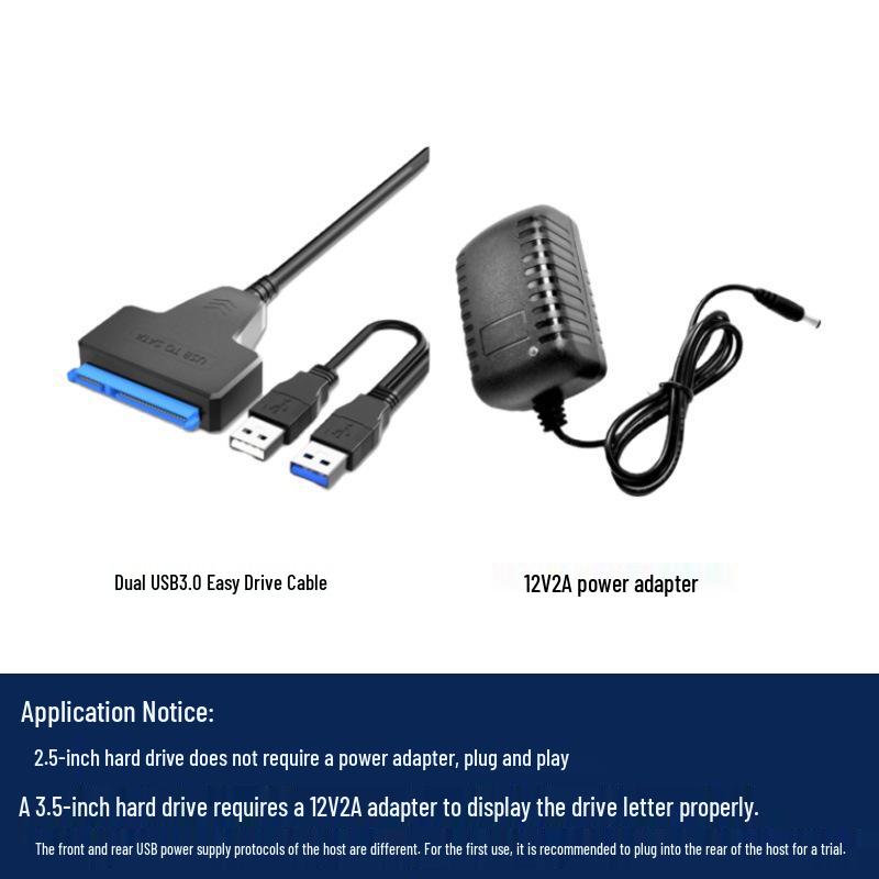 Кабель-адаптер USB 3.0 - SATA для 2,5/3,5-дюймовых HDD/SSD