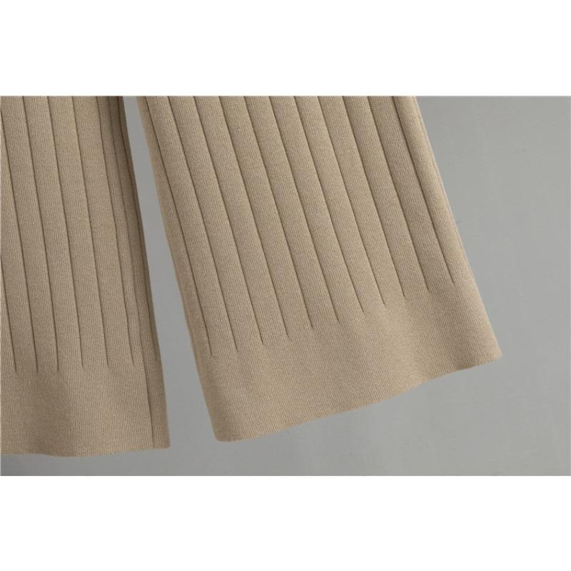 Wide Leg Pants Plus Size Sweater Women's Autumn Vest Knitted Cardigan Pant Suit