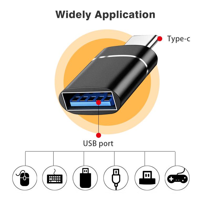 FONKEN Адаптер OTG типа C-USB C 3,0 USB-C «папа-гнездо» USB-кабель-конвертер для флэш-накопителя Macbook, разъем USB3 для мыши и телефона