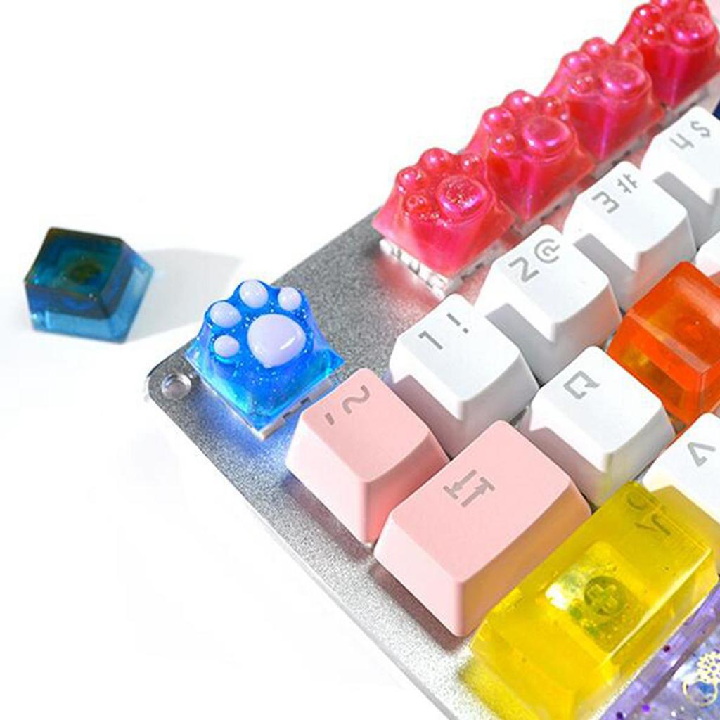 Durable Silicone Mechanical Keyboard DIY Shape Keycaps Cat Claw, ESC, Tab, Caps