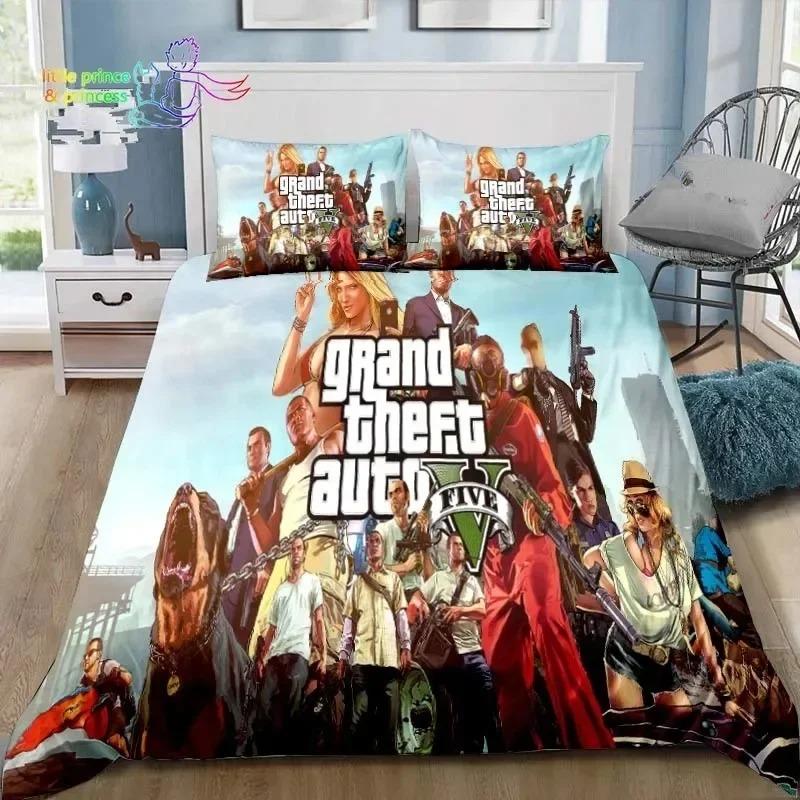 3D-принт Grand Theft Auto GTA Game Gamer Комплект постельного белья Single Twin Full Queen King Size Комплект постельного белья Aldult Kid Bedroom