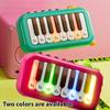 15-клавишное карманное пианино Мини-электронное пианино Переключение одним щелчком между 3 различными тонами Подсвеченные клавиши Интересный портативный мюзикл