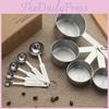 Stylish And Durable Stainless Steel Measuring Cups And Spoons Set For Precision Cooking