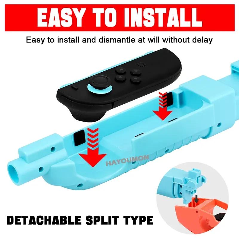 Shooting Game Gun for Switch 2 Controller Game Gun Motion Shooting Gunstock Grip Long Handle Shooting Game Gun stock Grip