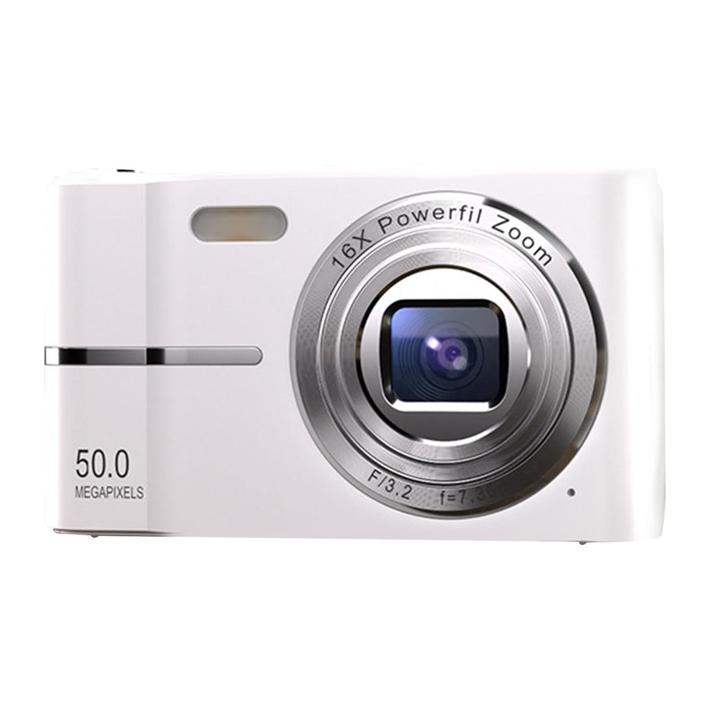 Цифровая камера, FHD 1080P, цифровая точка, 50 МП для видеоблогов с 16-кратным зумом, компактная, маленькая Для детей, мальчиков, девочек, подростков, студентов, пожилых людей
