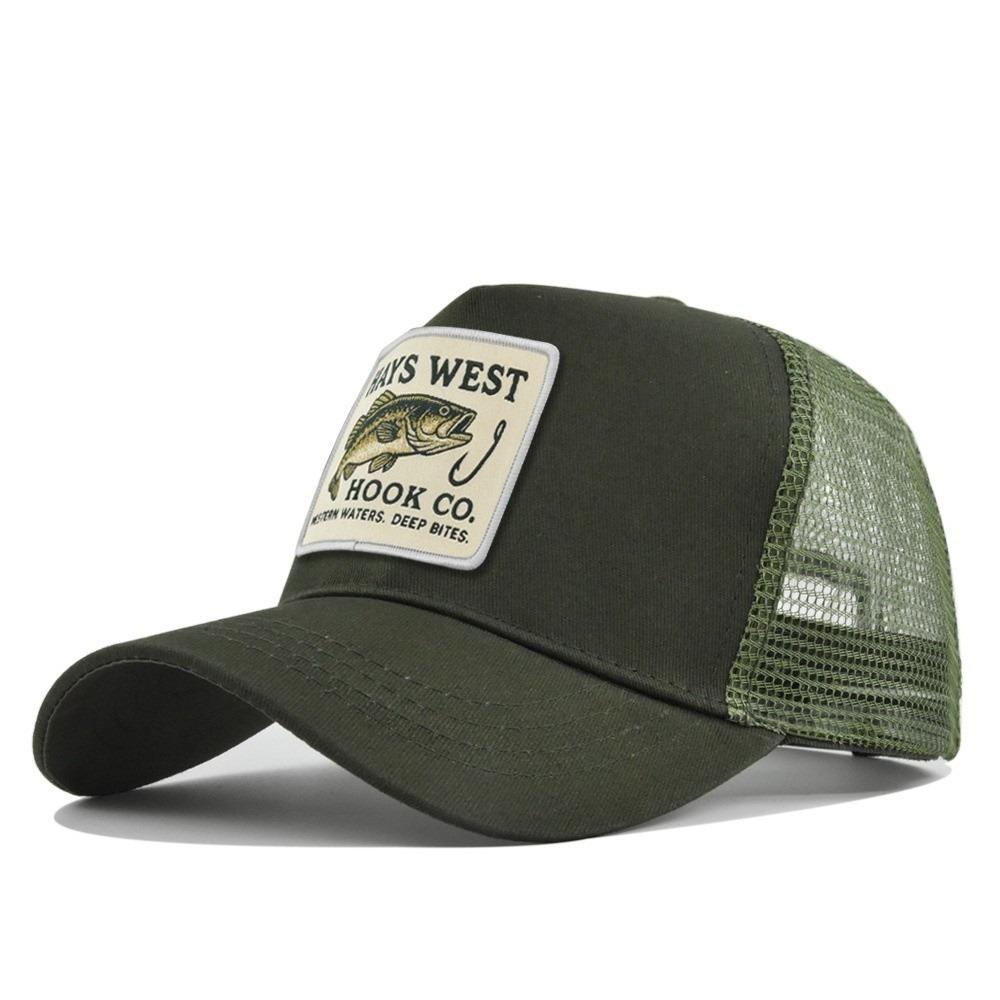 High Quality Outdoor Fishing Snapback Embroidery Design Mesh Hat Fishing Trips