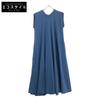 ATON Full SUVIN AIR SPINNING FLARED DRESS Dress 01 blueUsed