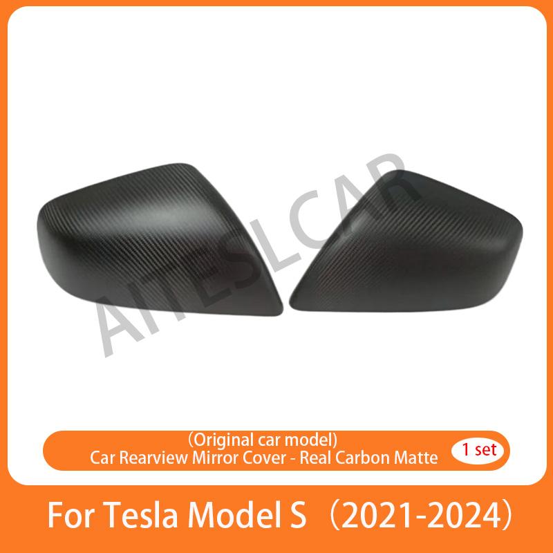 Накладка на боковое зеркало заднего вида из углеродного волокна для Tesla Model 3/Y/X/S, Автомобильные аксессуары для экстерьера, Накладка из углеродного волокна на боковое зеркало заднего вида