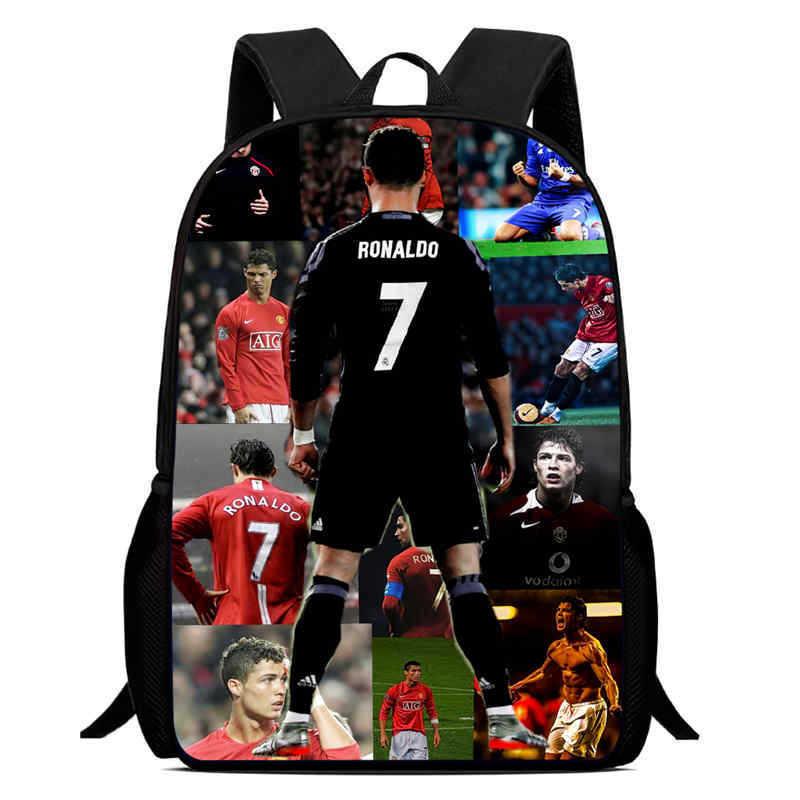 Криштиану Лионель Месси Роналду Неймар Рюкзак с узором футбольной звезды Детский