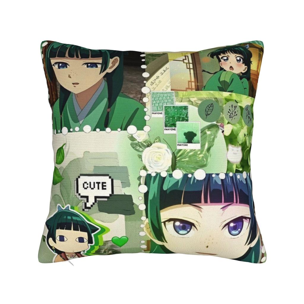 Дневники аптекаря Маомао Наволочка Мягкий полиэстер Чехол для подушки Декор Мультфильм Аниме Наволочка Чехол для подушки Декоративная Кровать Молния