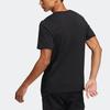 Adidas Спортивная футболка с коротким рукавом и логотипом Alphabet, мужские топы, черный HE9937