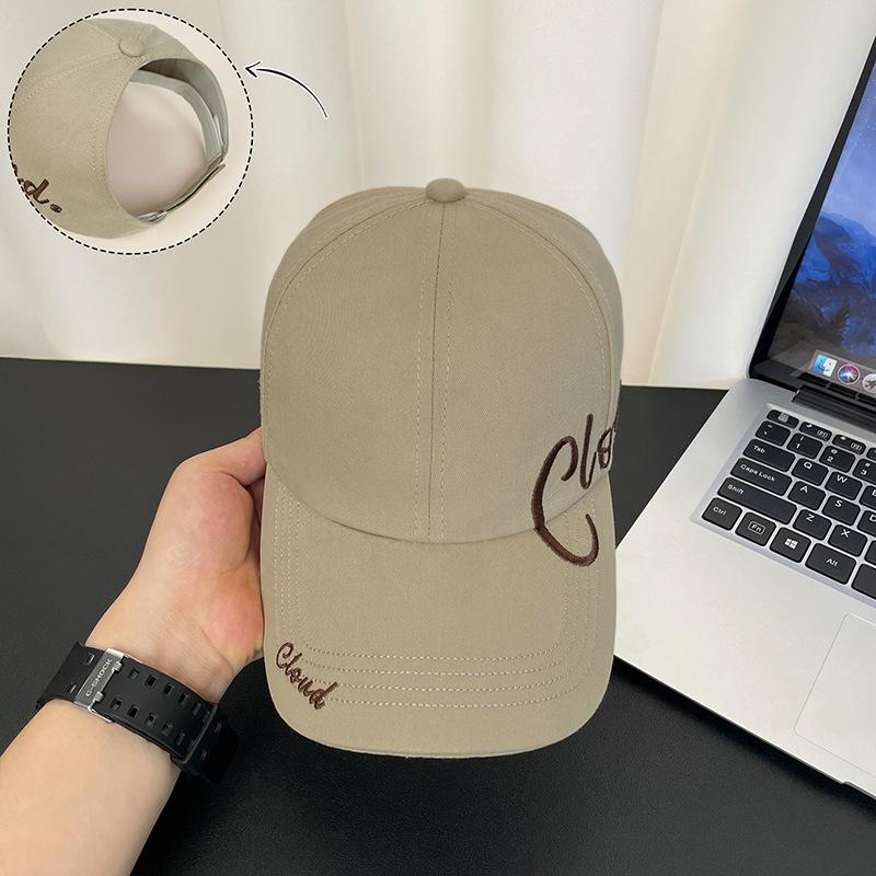 Peaked Cap Children's Letter Empty Top Can Be Tied High Ponytail Visor Summer Wide Brim Big Head Circumference Baseball Cap Men