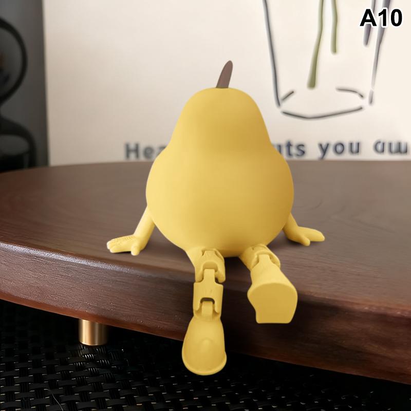 1 шт. 3D-печатные фигурки фруктов и овощей с подвижными суставами, дизайн лимона и банана, украшения для стола, декор для дома