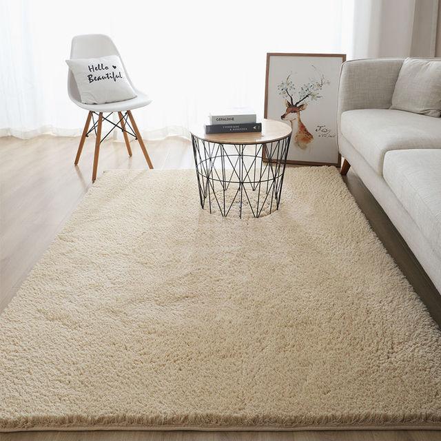 Современный толстый пушистый ковер для гостиной, журнальный столик, татами для спальни, нескользящий впитывающий белый напольный коврик, коврики для входа в ванную комнату