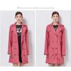 Fashion Women Lightweight Raincoat Poncho Ladies Waterproof Long Slim Raincoats Adults Outdoor Rain Jacket Hiking Windproof Rain Coat With Belt