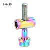 M5x30/35/40mm Titanium Alloy Bicycle Seatpost Bolt Round Head Screw (Rainbow M5x30)