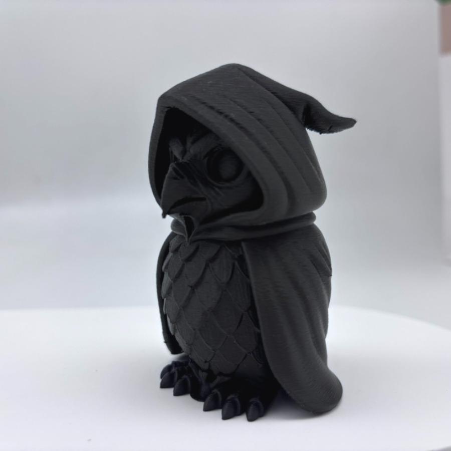 Статуэтка совы-ушана, напечатанная на 3D-принтере, Хэллоуинская сова-шутка, Сова-призрак, Идеальное украшение для дома на Рождество, Для демонстрации в помещении/на улице