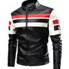 Мужская кожаная куртка, новая осенне-зимняя строчка, красивая мотоциклетная кожаная куртка, кожаная куртка большого размера, одежда для полных мужчин