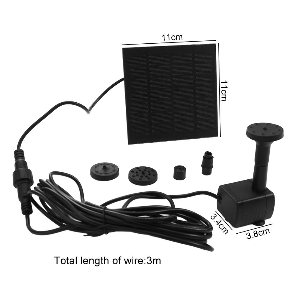 Комплект солнечной панели Мини солнечная панель Водяной насос 4 насадки Бесщеточный насос для солнечного фонтана постоянного тока DIY 200 л/ч Солнечный водяной фонтан Пруд