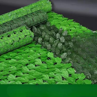 Искусственная стена из растений Забор Сетка для забора Украшение забора Искусственный зеленый газон Зеленый лиственный забор Балконное ограждение Крышка ограждения