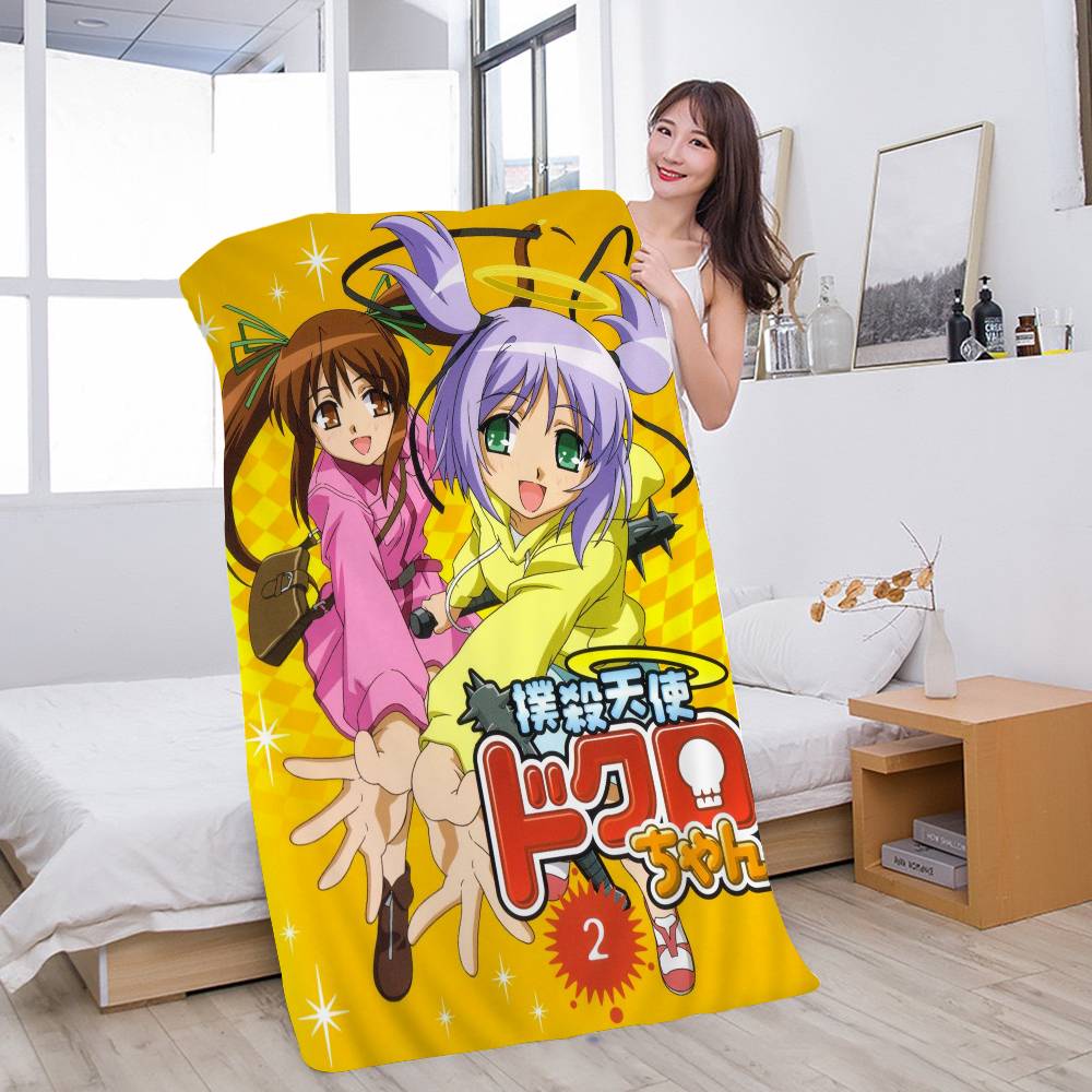 Bokusatsu Tenshi Dokuro Chan Большие Микрофибровые Пляжные Полотенца Быстросохнущее Полотенце Песчаные Пляжные Полотенца Полотенце для Бассейна для Путешествий Пляжный Бассейн Йога