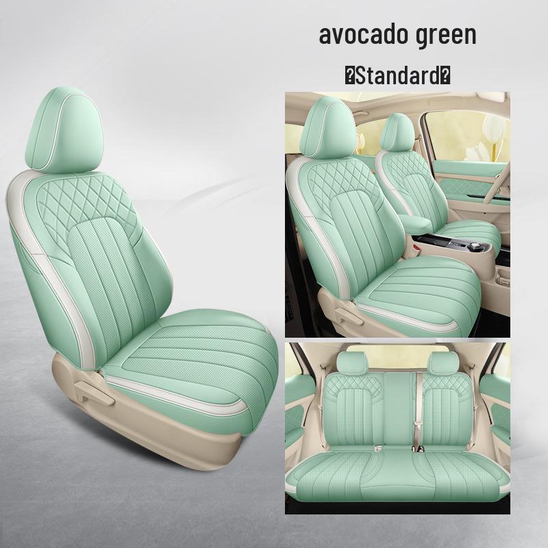 ORA Good Cat Cartoon Leather Car Seat Cushion - Universal Fit, Four Seasons