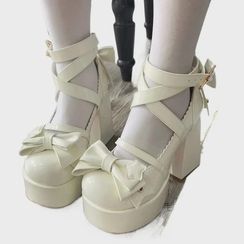 Туфли в стиле Лолиты Shao Luo Lo.li.ta с милой круглой головкой — стиль принцессы для юбок JK