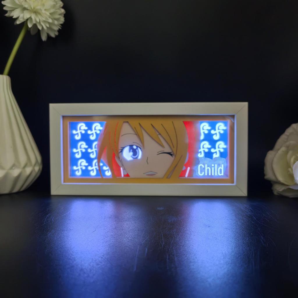 Лампа-скульптура из бумаги One Piece Luffy & Zoro - ночник в стиле аниме и украшение для стола