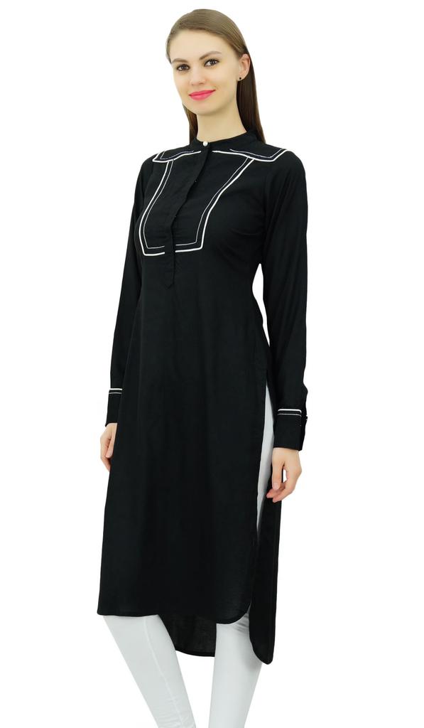 Phagun Дизайнерская индийская пенджабская курта из вискозы для женщин, этническая прямая повседневная туника