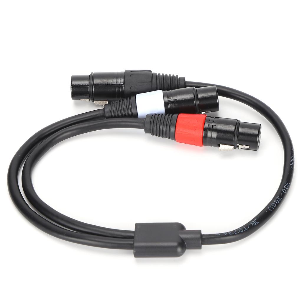 JORINDO JD6077 5‑Pin XLR Female to 3‑Pin Double XLR Female Cable Y Type Cable Splitter Line Audio Adapter