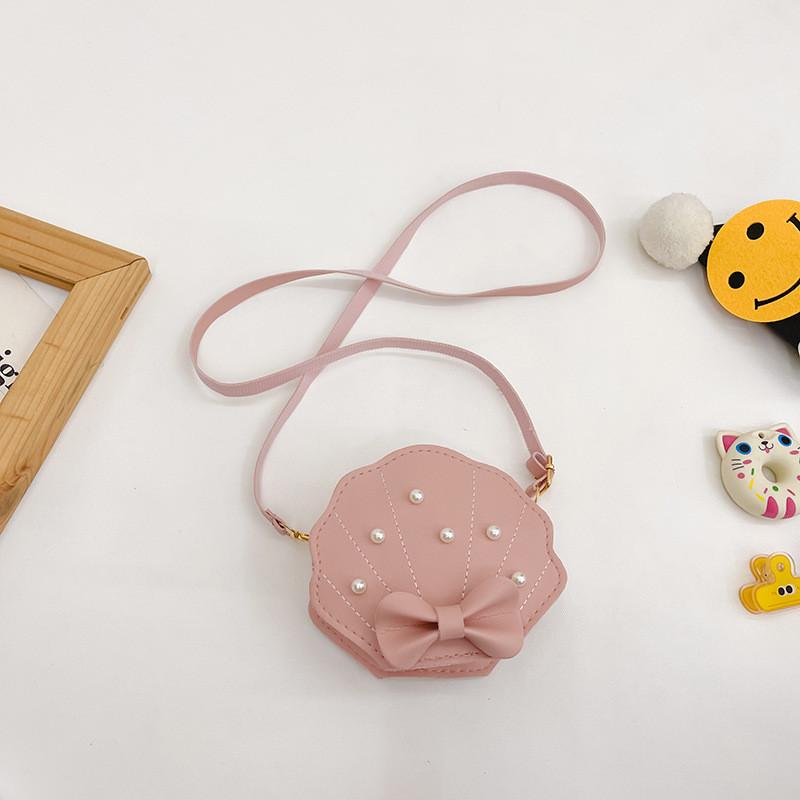 Жемчужная сумка-ракушка с бантом для детей, для школы, для повседневного использования, милая и сладкая