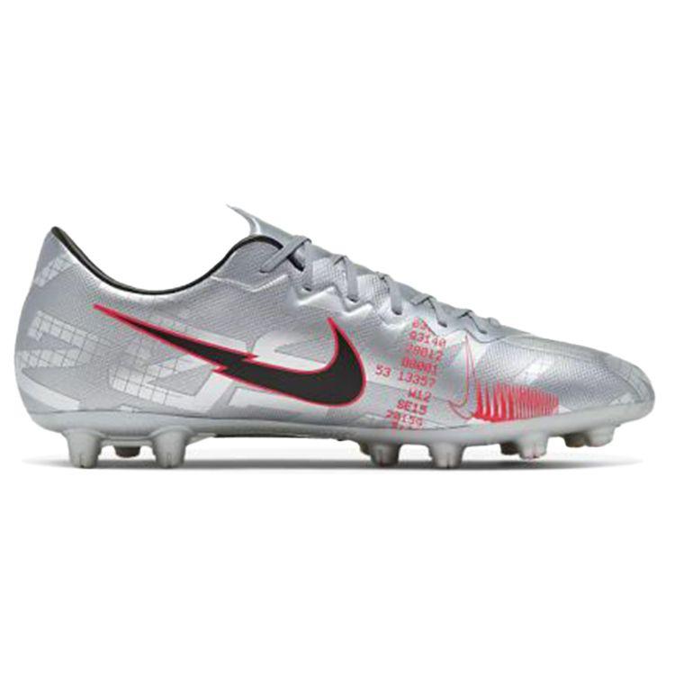 Nike Mercurial Vapor 13 Pro с круглым носком и шнуровкой HG (Резиновые короткие шипы) Нескользящие прочные футбольные бутсы мужские кроссовки серебристо-розовые AT7902-906