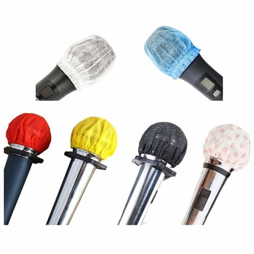 450-Piece Microphone Covers, Microphone Sponges, Antibacterial Microphone Covers, Noise Reduction, Ball-Shaped, Multicolored Non-Woven Fabric Cover Ca