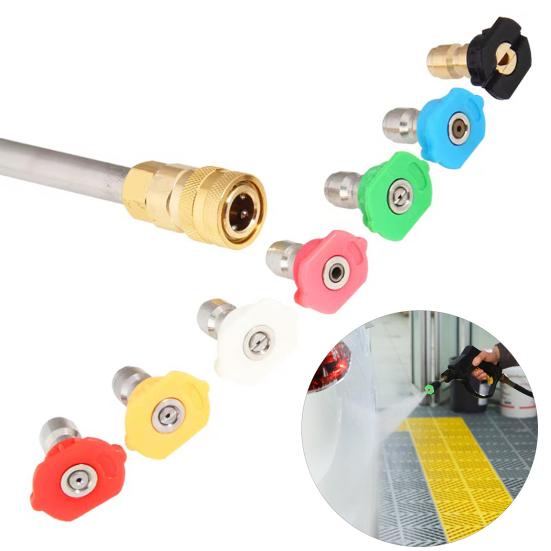 1 комплект насадок для мойки высокого давления с держателем насадки. Насадка для мойки высокого давления с быстрой сменой дюймов.