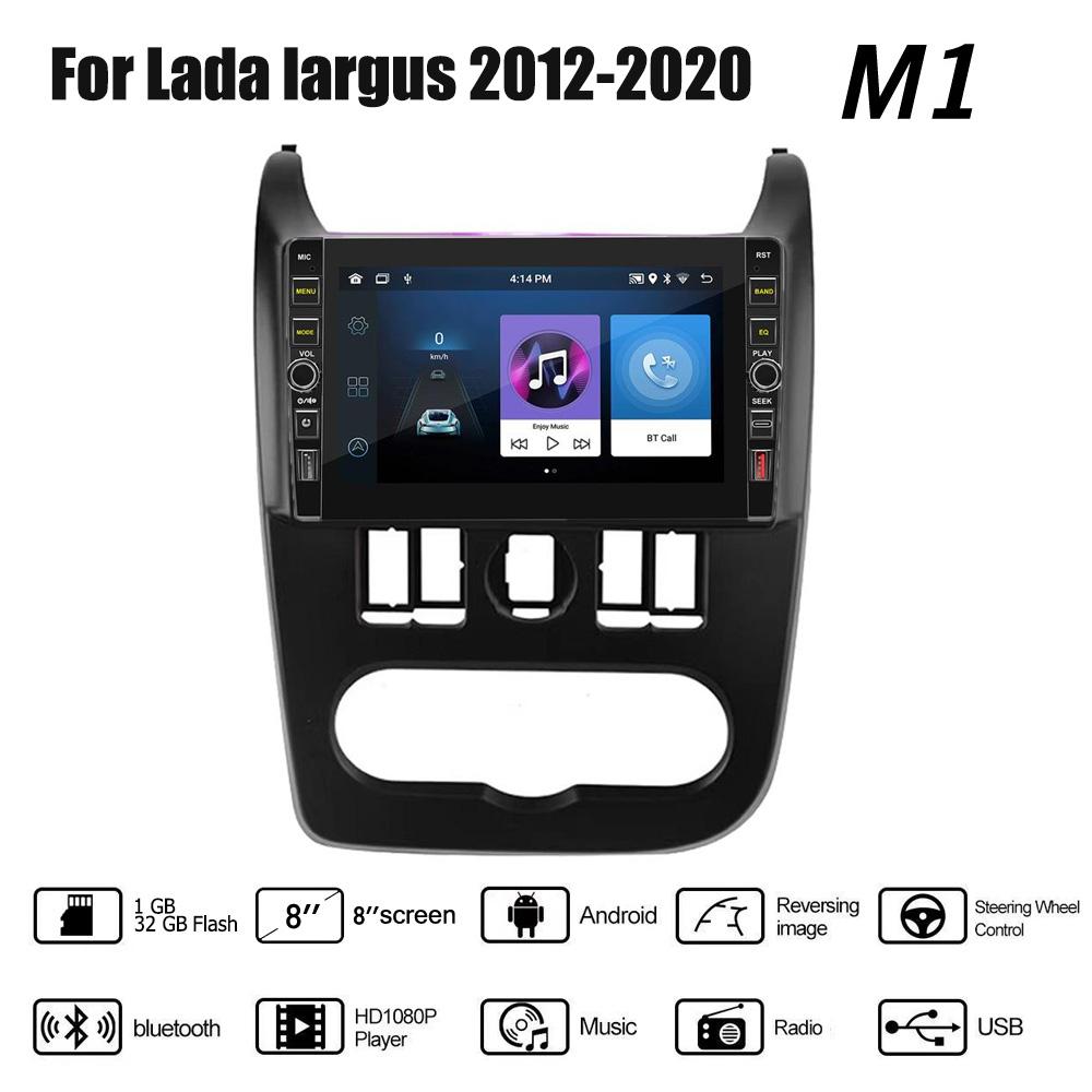 8 Inch Android 2 Din Car Radio Multimedia Video Player for Lada Largus 2012-2020 With Button Knob GPS Navigation Audio 1+32GB