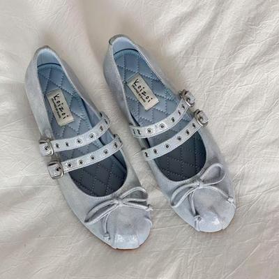 Элегантные ретро туфли-балетки на плоской подошве с увеличением высоты