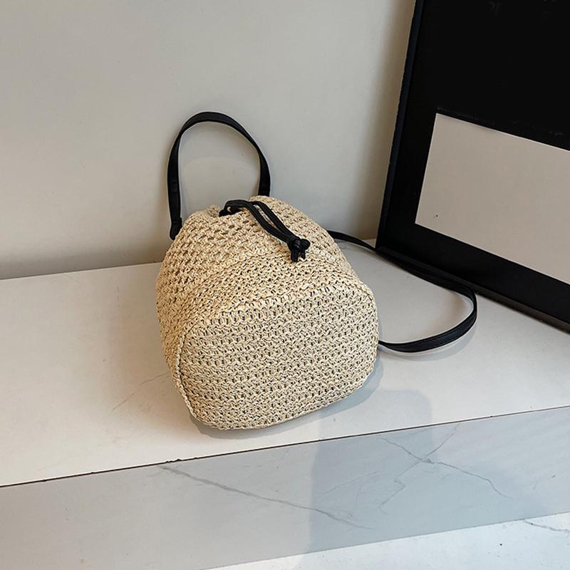Vintage Summer Women Hand-Woven Rattan Straw Beach Wicker Crossbody Bags Female Handbag Purse Clutch Shopping Bags