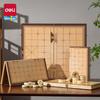 Deli Large Foldable Wooden Chinese Chess Set