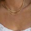 European & American Multi-Layer Thick Chain Necklace - Creative, Stylish 3-Layer Clavicle Necklace