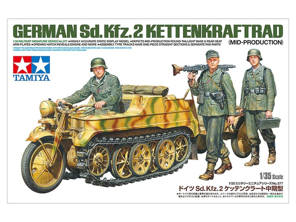 Tamiya Military Miniature Series Немецкая армейская модель Kettenkrad из пластика 35377 1/35 № 377 Sd.Kfz.2 Mid-Type