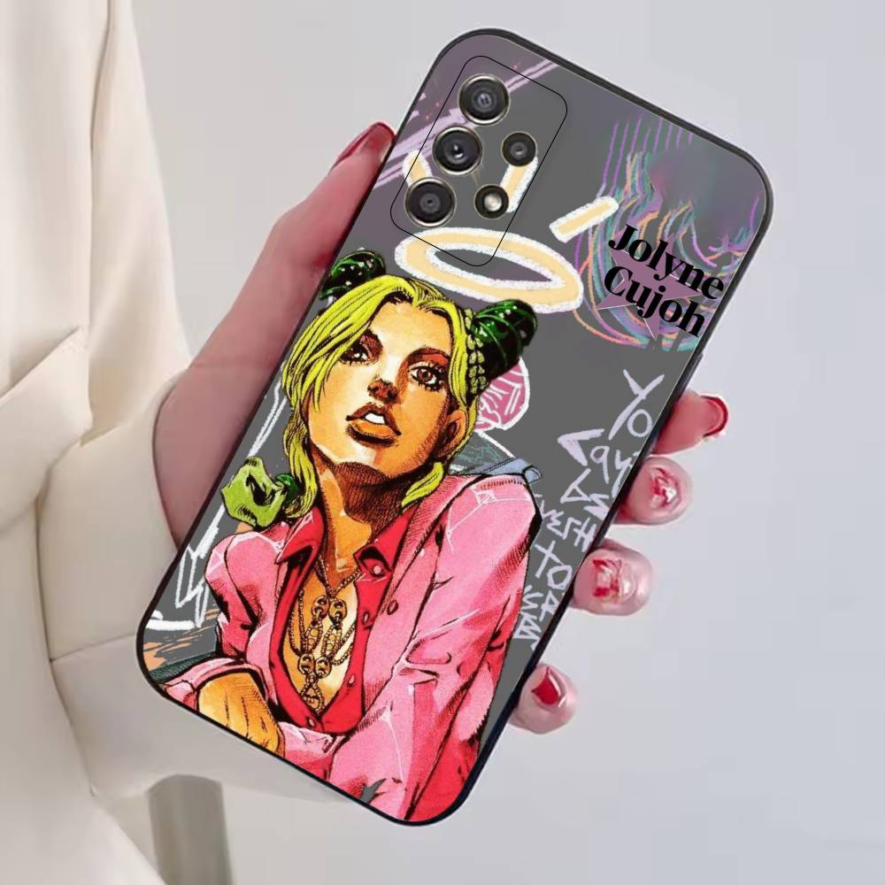 Аниме J-JOJO Крутой Чехол для Телефона с Джолин Кудзё Для Samsung S25,S24,S21,S22,S23,S30,Ultra,S20,Plus,Fe,Lite,Note,10,Черная Крышка