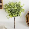 Artificial Plastics Plant Green Eucalyptus Outdoor Garden Home Vase Table Party Wedding Bridal Bouquet Wreath DIY Gift Accessory