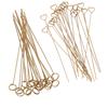 50pcs Floral Picks Clips Reusable Golden Metal Wire Floral Place Card Holder 6in Photo Memo Holder P