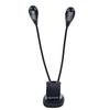 Подставка для нот Clip On Book Reading Mini Double Adjustable Arms Light LED Lamp (8 бусин)
