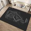 Silverstone Circuit Map Rug - Non-slip rug suitable for living room and bedroom sofas.