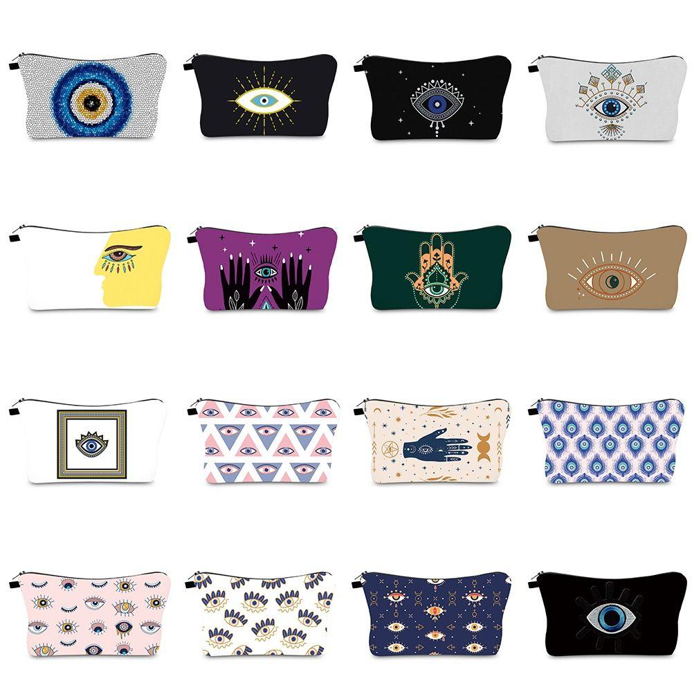 Eye Print Large Capacity Wash Pouch Toiletry Bag Korean Storage Bags Cosmetic Bags Women Clutch Bag