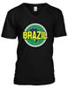 Brazil Sun Country Flag Crest Brazilian Pride Brasil V Neck Unisex T-shirt