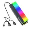 Алюминиевый ARGB радиатор-охладитель для M.2 SSD 5V 3Pin ARGB Aura Sync для M.2 2280 NVME NGFF твердотельного накопителя Радиатор Охлаждающая подставка